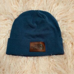 The North Face Men’s Leather Dock Worker Recycled Beanie Blue